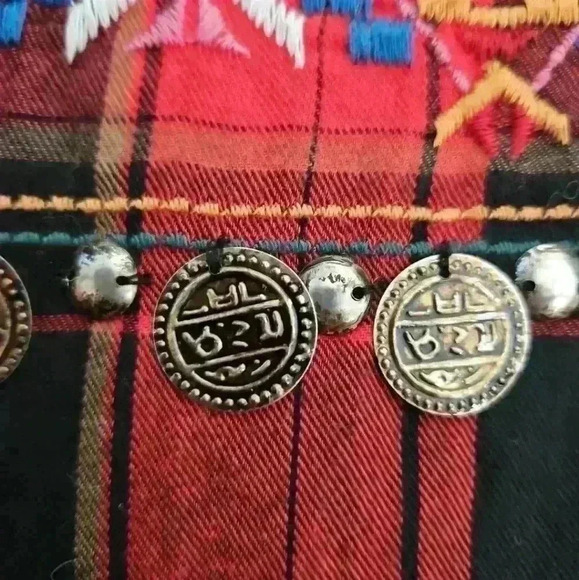 Zara Womens Red And Black Plaid Embroidered And Embellished Long Sleeve Top L - Picture 10 of 14